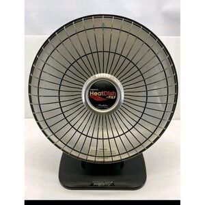Presto Heat Dish + Tilt Parabolic Electric Heater Black 0792801 Tested Works
